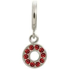 Garnet Circle of Love Charm (Silver/Red) | Endless Jewelry | Luby 