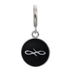 Black Endless Coin Charm (Silver/Black) | Endless Jewelry | Luby 