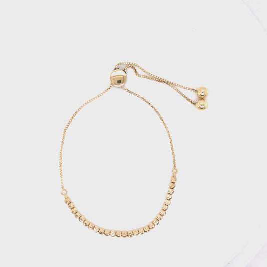 14K Yellow Gold Bracc with Pellet