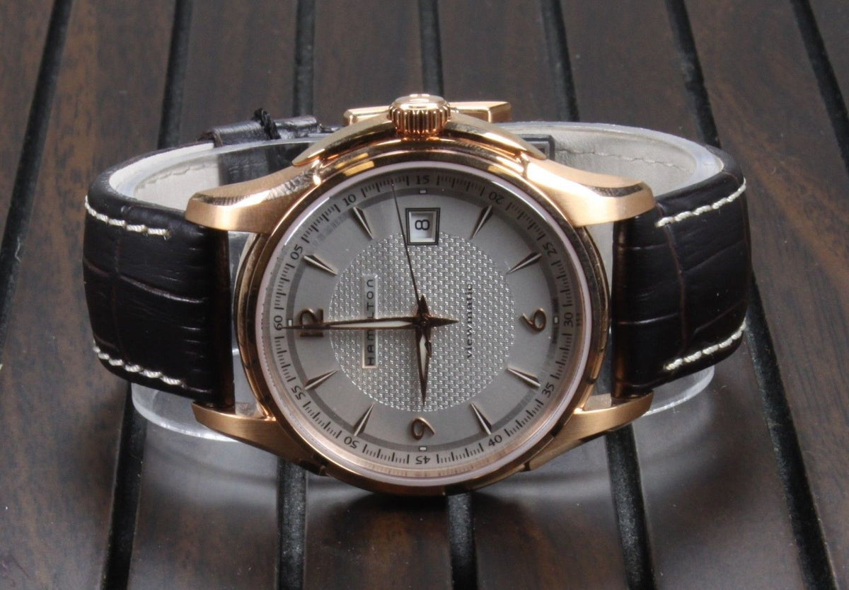 Jazzmaster Automatic Viewmatic (Rose-Gold/White) | Hamilton | Luby 