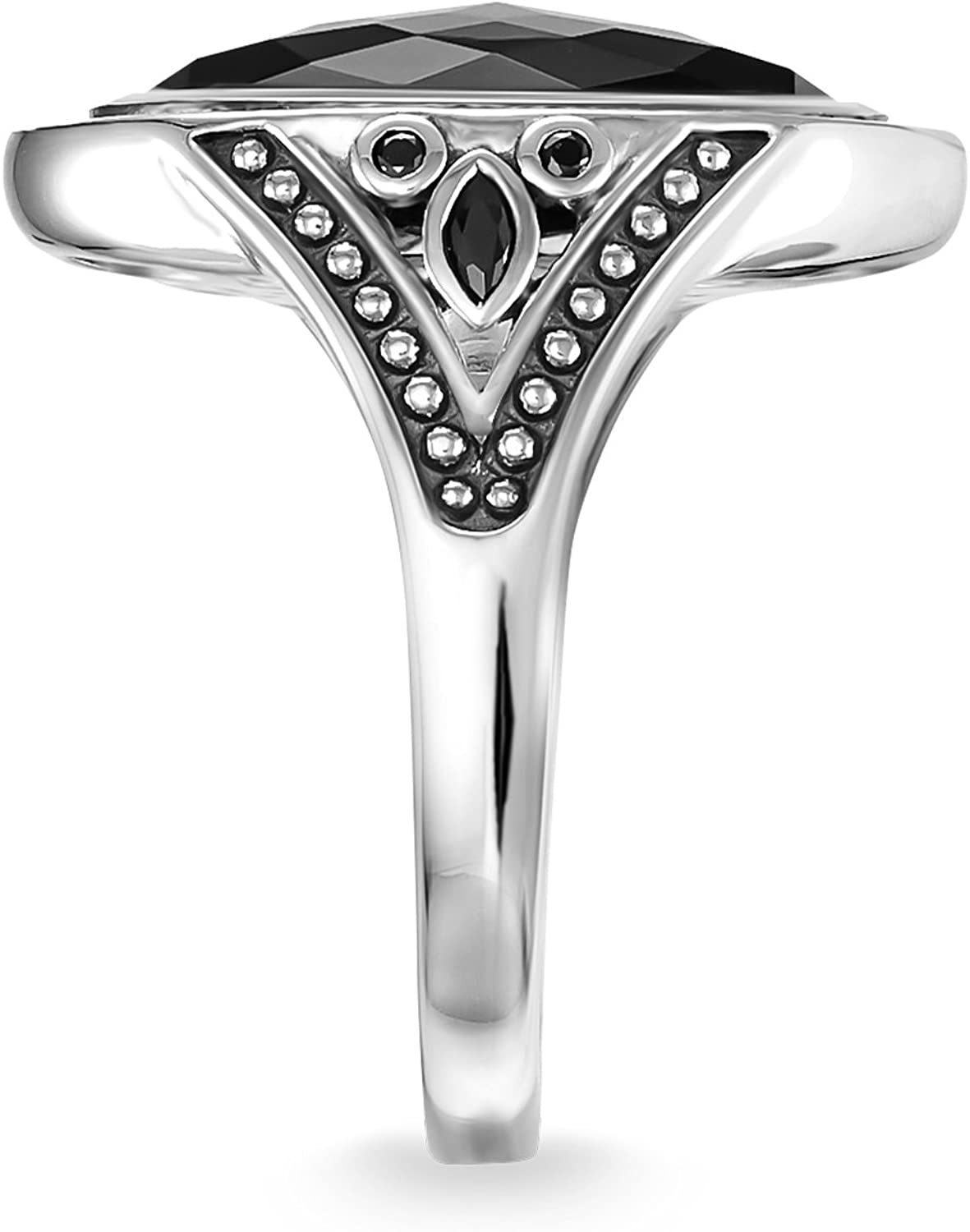 Kathmandu Onyx Stone Ring (Silver/Black) | Thomas Sabo | Luby 