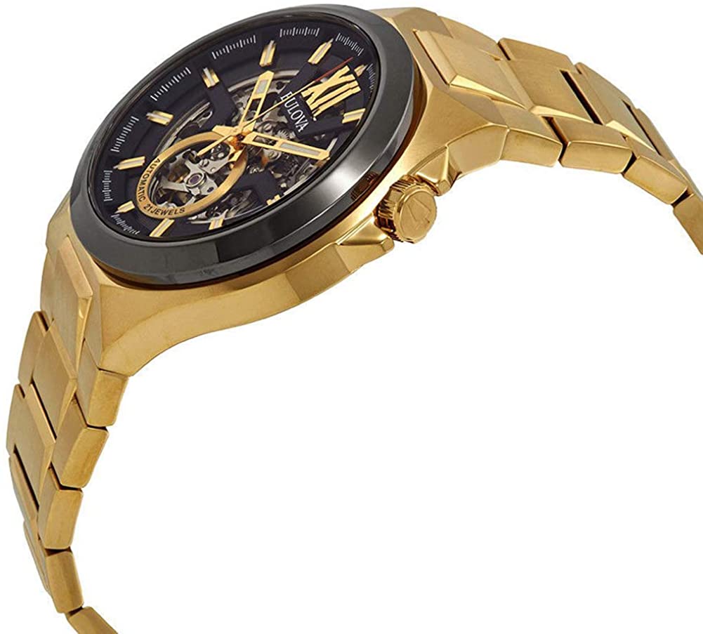 Mens Classic Black & Gold Watch | Bulova | Luby 