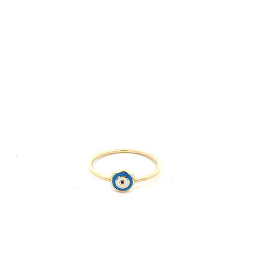 14K Gold Blue Evil Eye Ring | Luby Gold Collection | Luby 