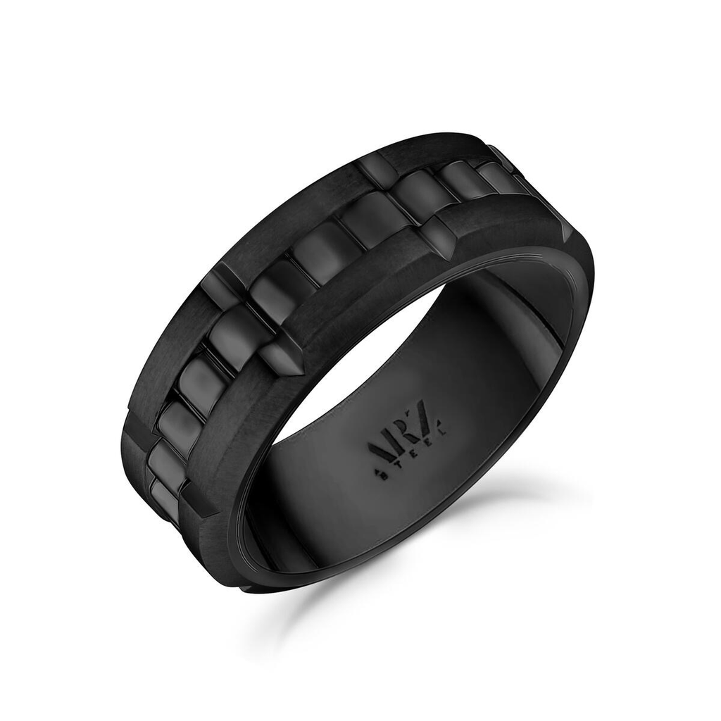 Matte & Shiny Spinner Ring | ARZ Steel | Luby 