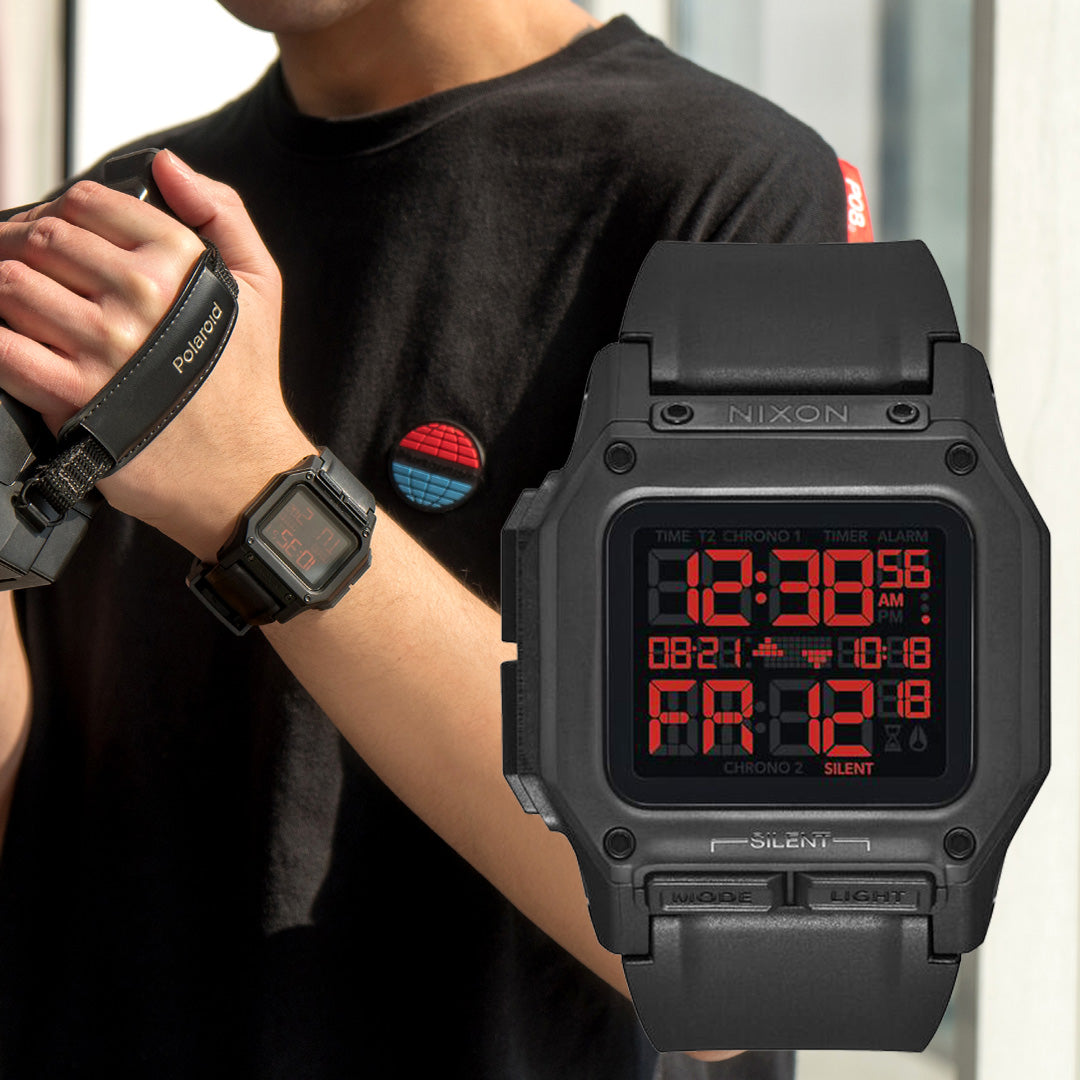 Nixon Watches Nixon Regulus All Black REGULUS ALL BLACK RED – Luby