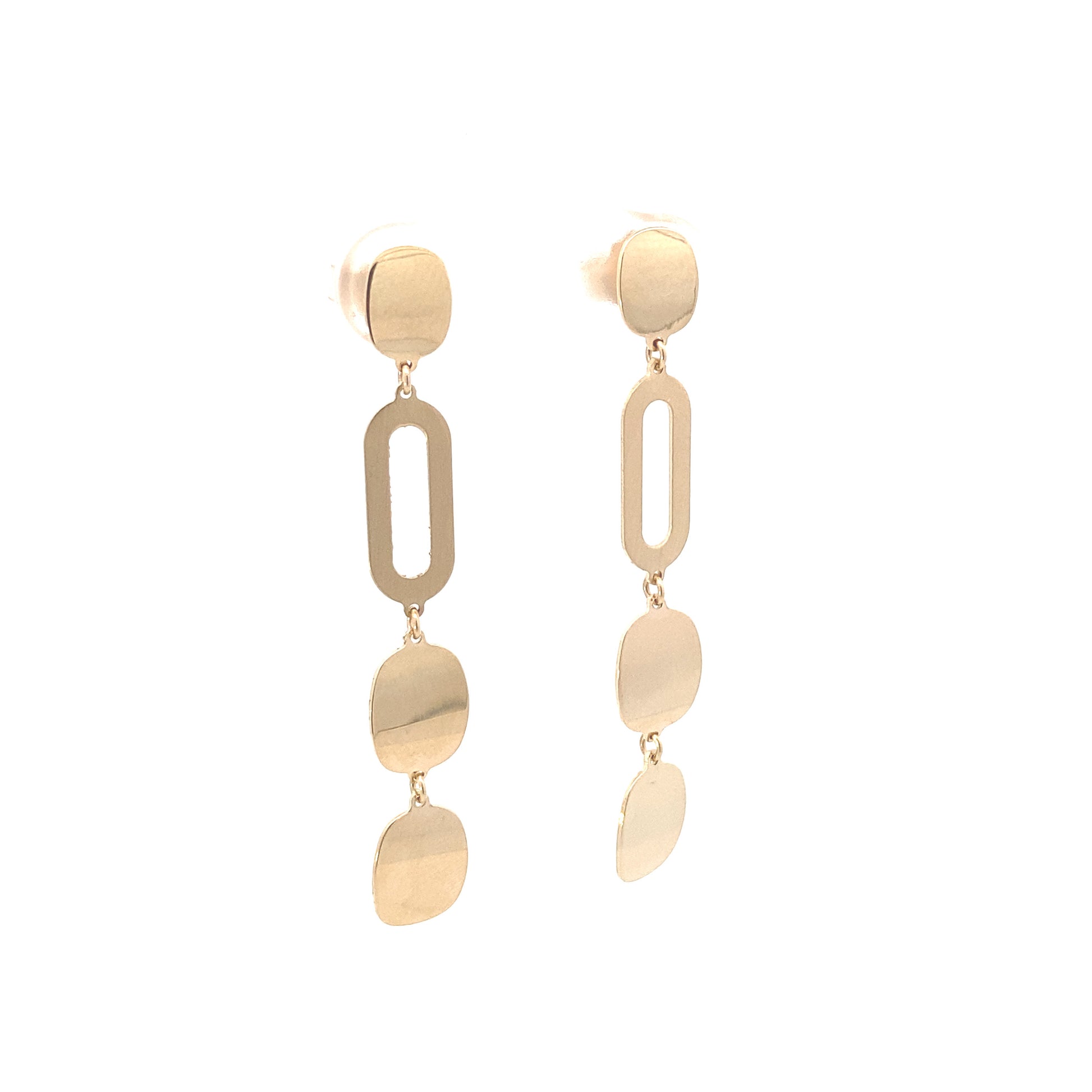 14K Gold Fancy Circle Earrings | Luby Gold Collection | Luby 