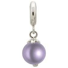 Dije del tesoro de la perla morada (plata/morado)