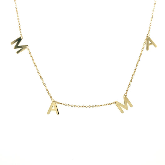 14K Ultra Fancy Necklace Mama | Luby Gold Collection | Luby 