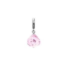 Abalorio de gota de amor rosa (plata/rosa)