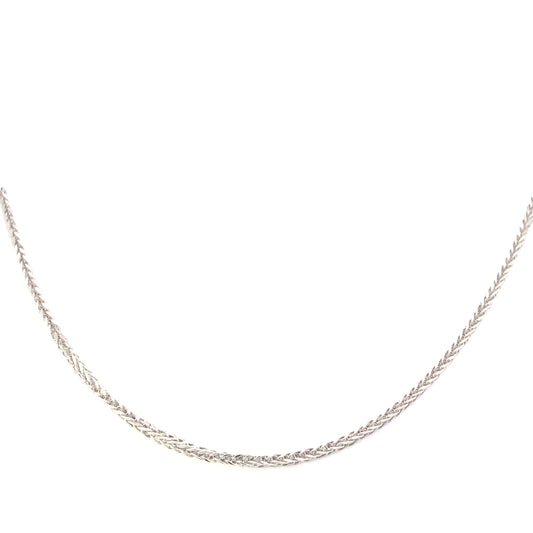 14K White Gold Franco Necklace | Luby Gold Collection | Luby 