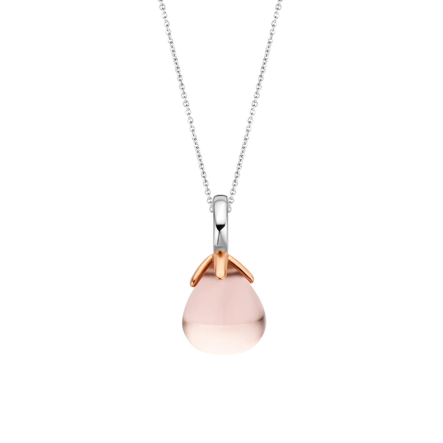 SMALL  SOFT PINK FLOWERBUD NECKLACE | Ti Sento Milano | Luby 