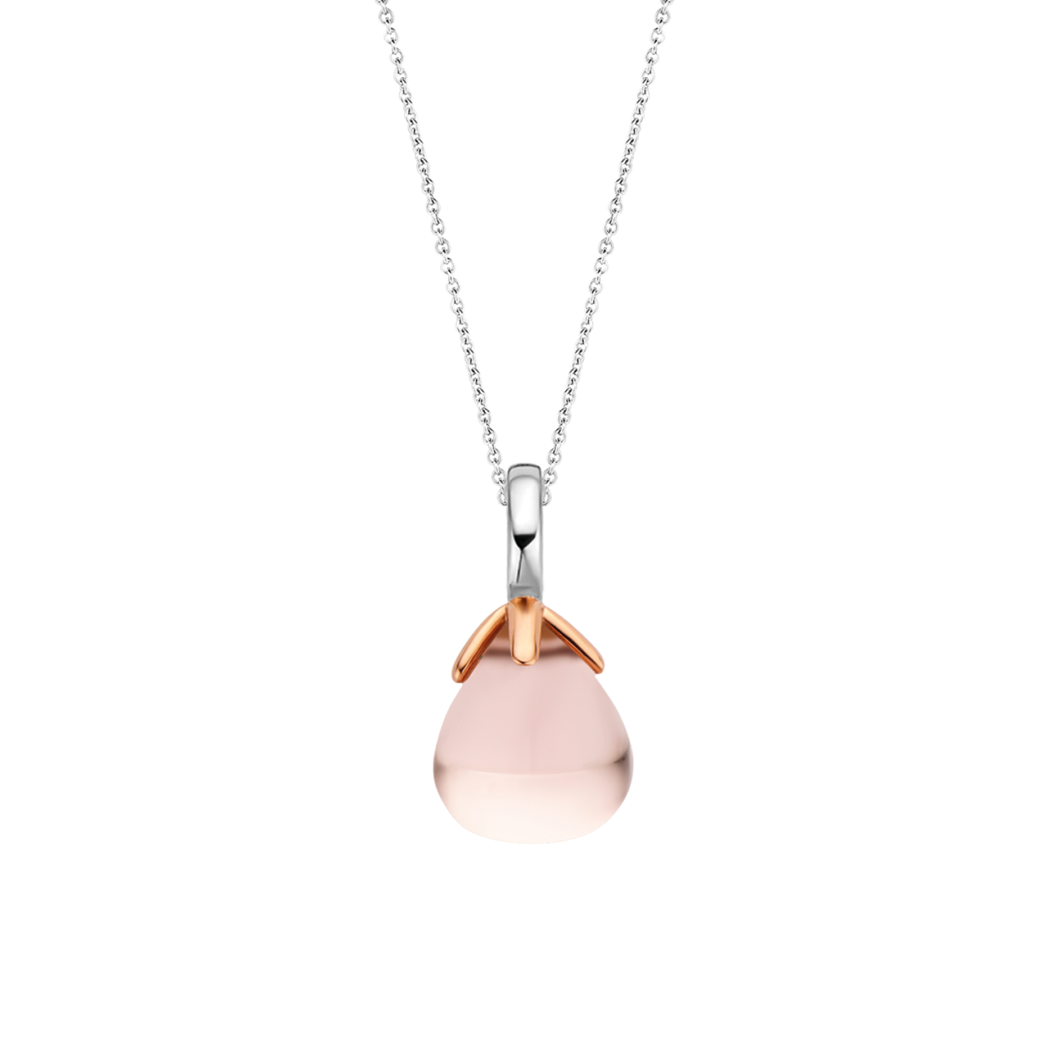 SMALL  SOFT PINK FLOWERBUD NECKLACE | Ti Sento Milano | Luby 