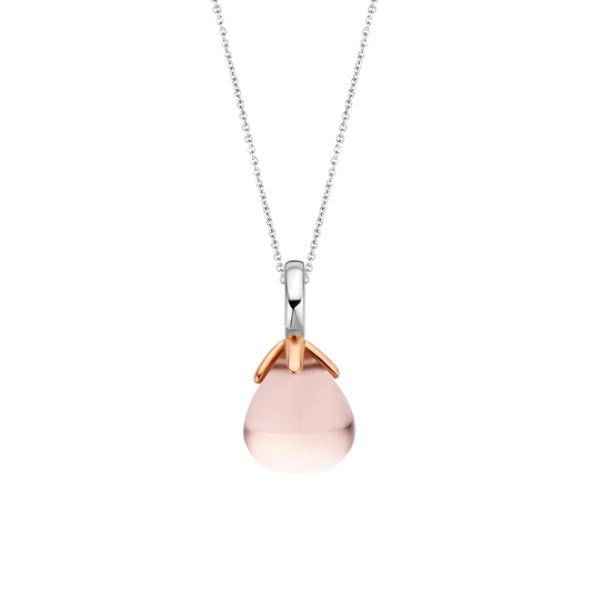 SMALL  SOFT PINK FLOWERBUD NECKLACE | Ti Sento Milano | Luby 