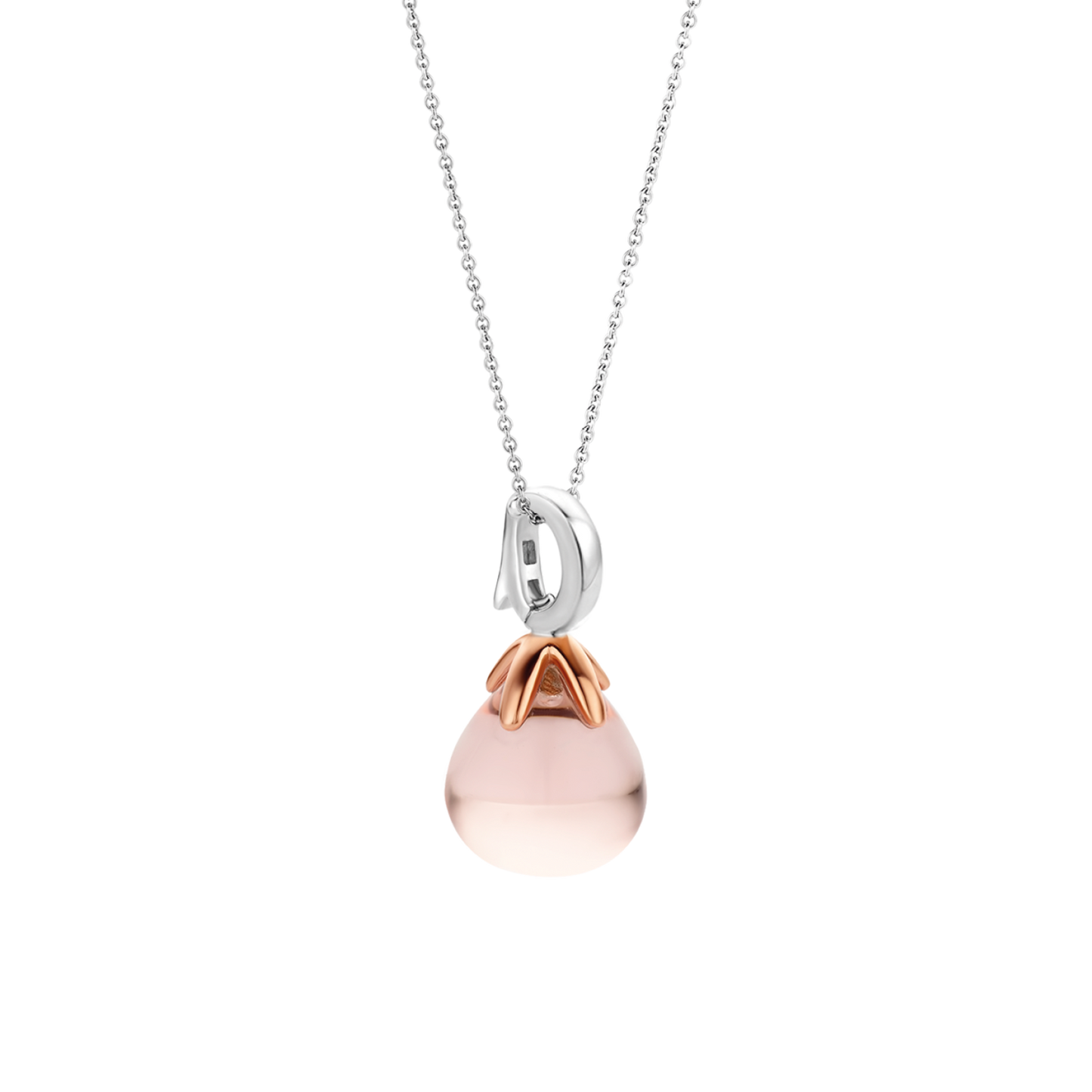 SMALL  SOFT PINK FLOWERBUD NECKLACE | Ti Sento Milano | Luby 