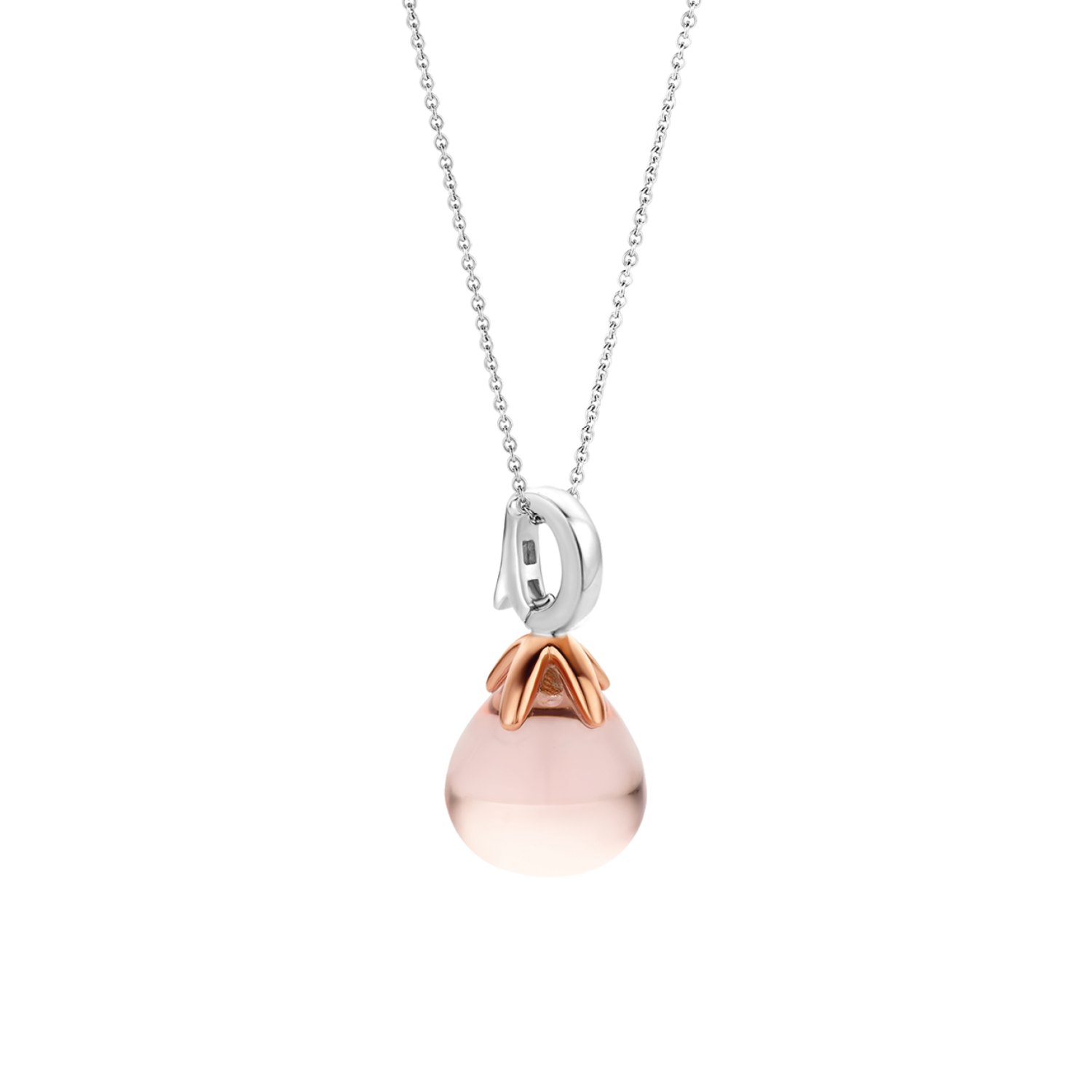 SMALL  SOFT PINK FLOWERBUD NECKLACE | Ti Sento Milano | Luby 