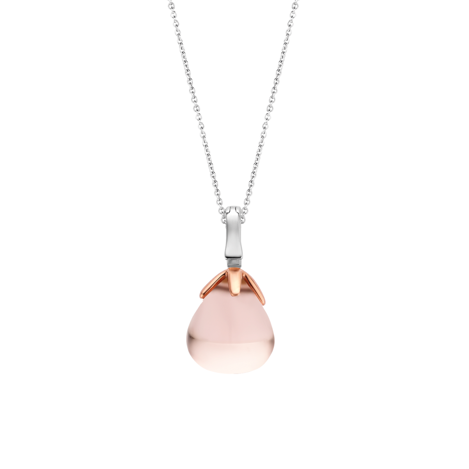 SMALL  SOFT PINK FLOWERBUD NECKLACE | Ti Sento Milano | Luby 