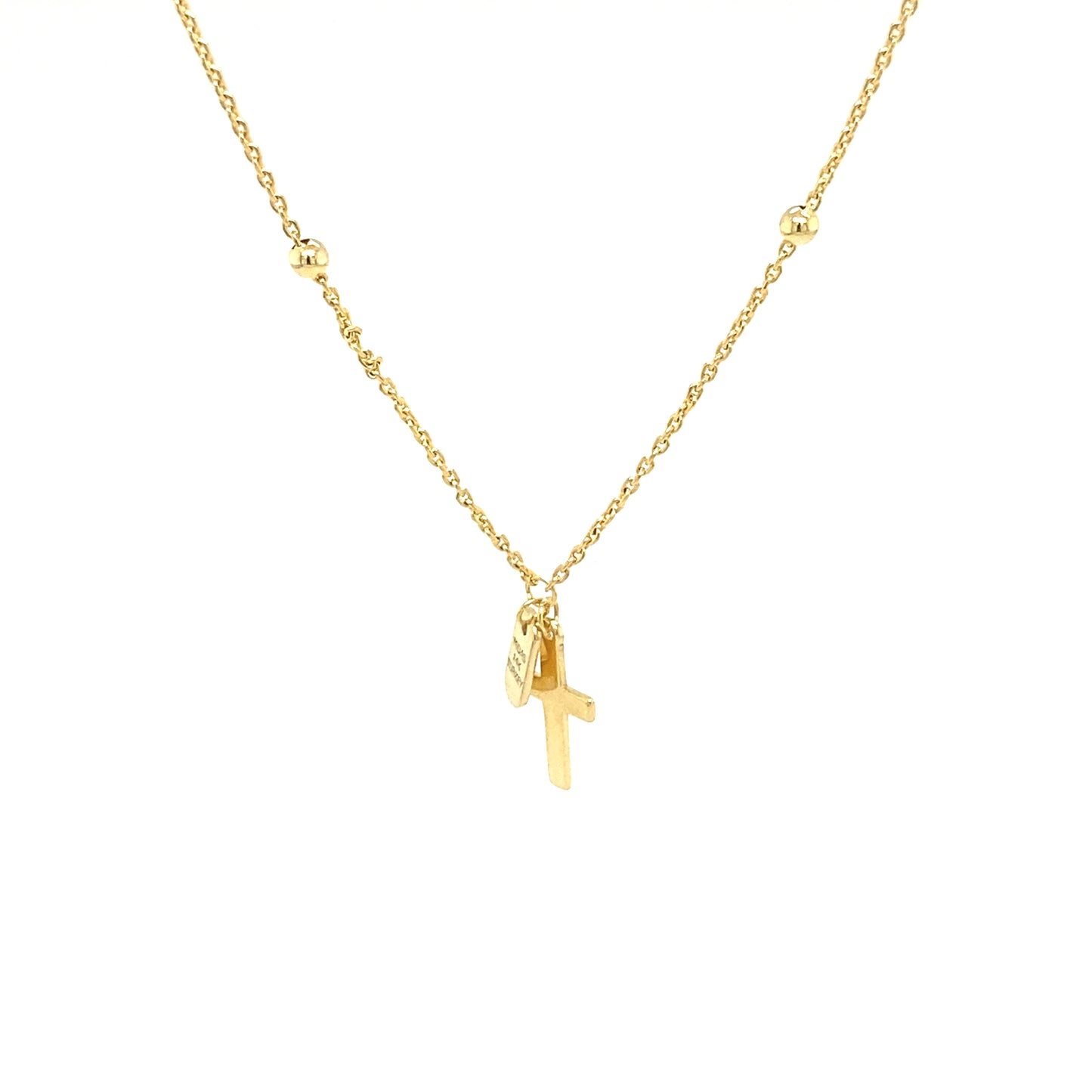 14k Diamond Gold Double Cross | Luby Gold Collection | Luby 