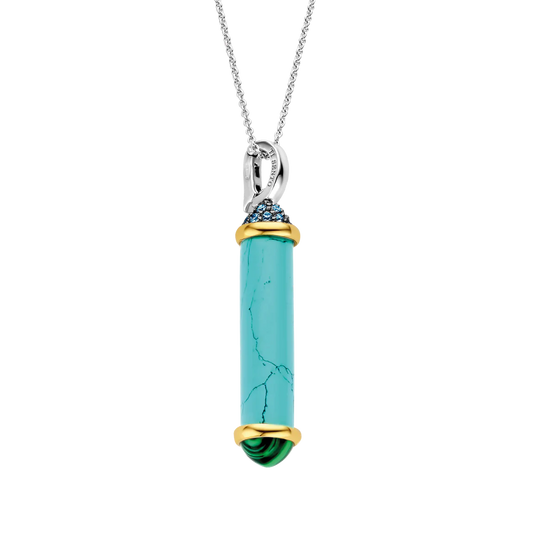 Turquoise Blue Tube-Shaped Necklace | Ti Sento Milano | Luby 