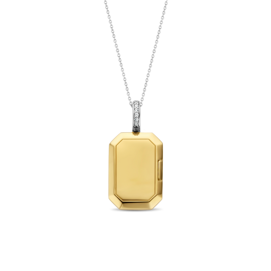 GOLDEN RECTANGLE LOCKET NECKLACE | Ti Sento Milano | Luby 
