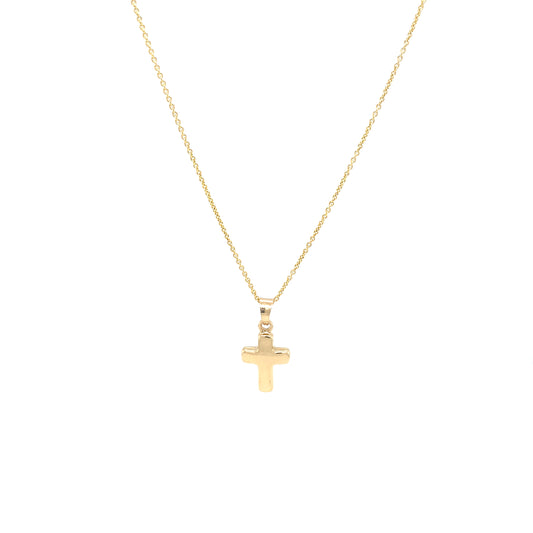 MINI CROSS 14K GOLD PENDANT | Luby Gold Collection | Luby 