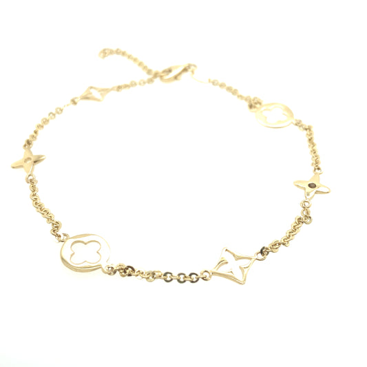 14K Gold LV Anklets | Luby Gold Collection | Luby 