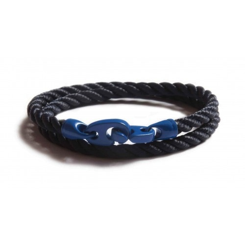 The Signal Double Wrap Rope Bracelet (Navy Blue) | Sailormade | Luby 