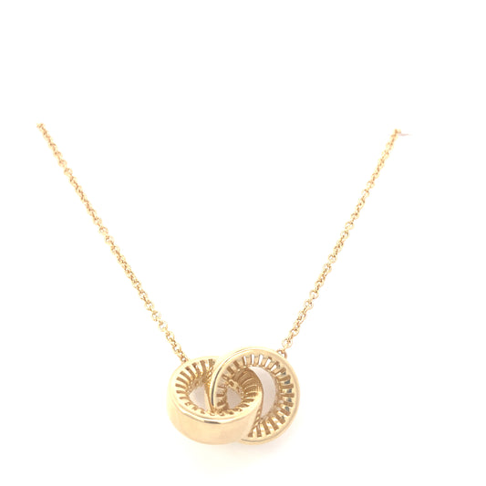 14K Gold Double Round Link Necklace | Luby Gold Collection | Luby 