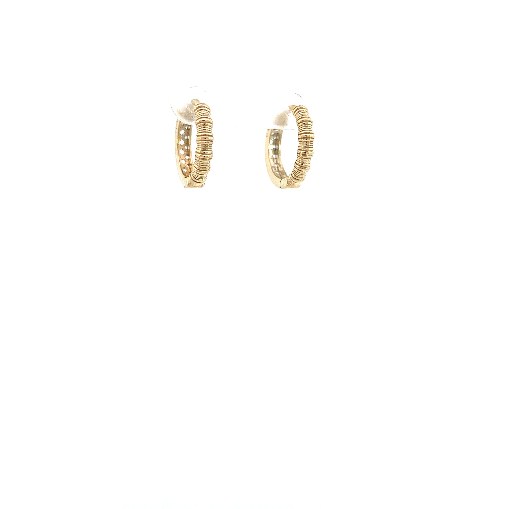 14K Gold Small Twist Link Hoop Small | Luby Gold Collection | Luby 