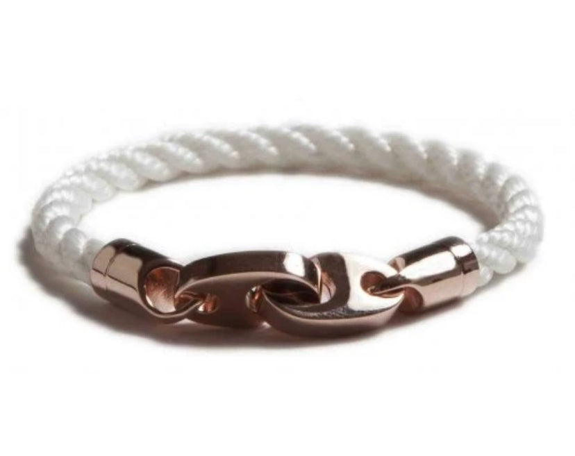 The Lure Single Wrap Nylon Bracelet (Bright White) | Sailormade | Luby 