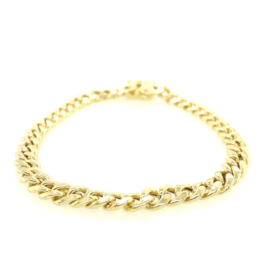Brazalete cubano de oro de 14 k
