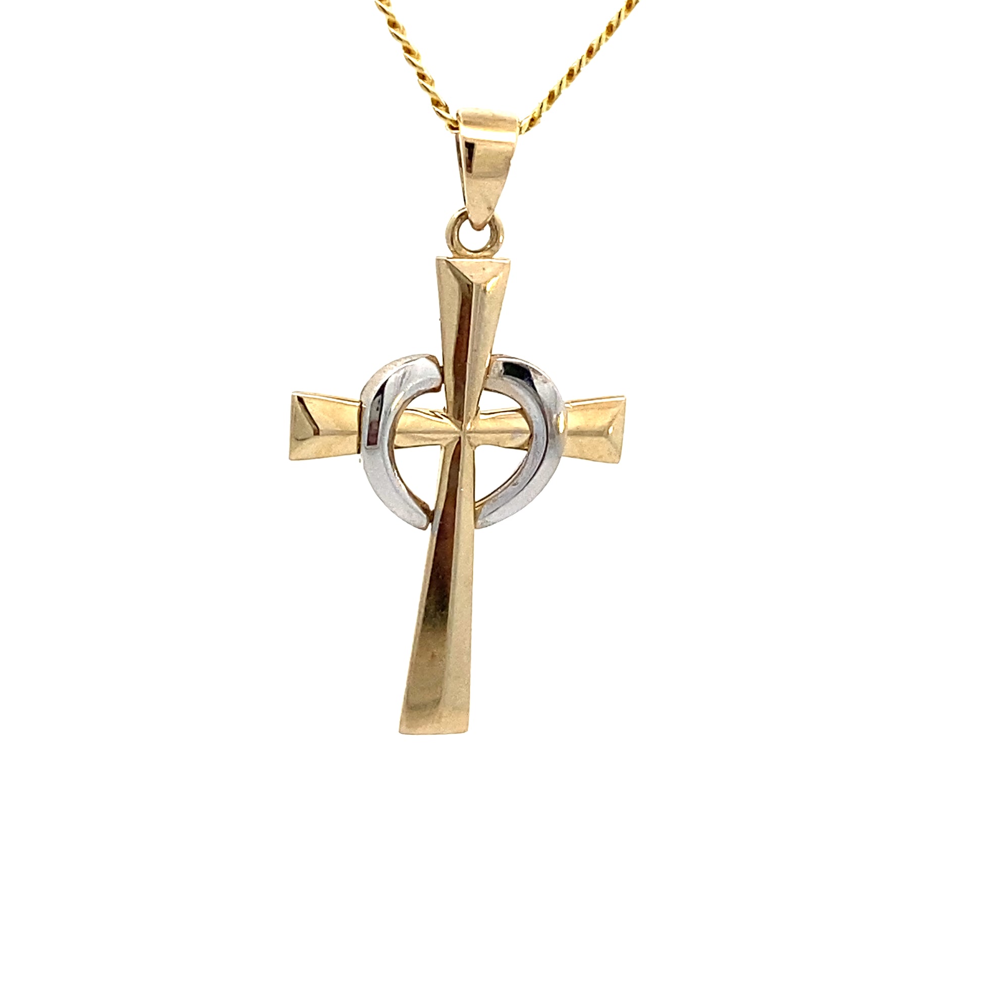 14K 2T Gold Cross Heart | Luby Gold Collection | Luby 