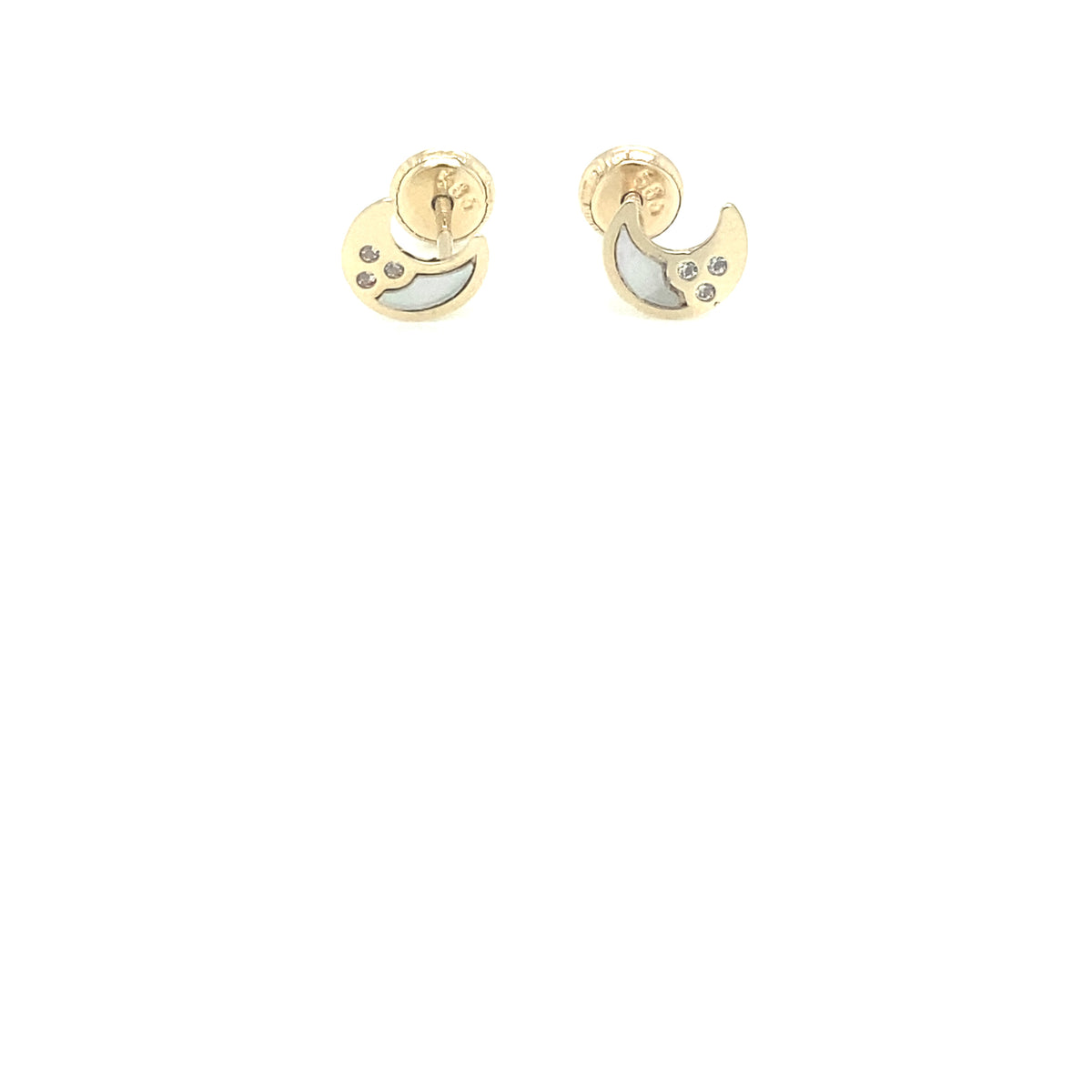 MOTHER PEARL CRESCENT MOON | Luby Gold Collection | Luby 