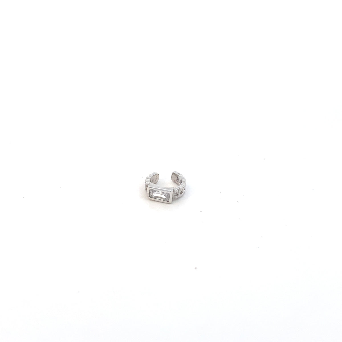 Cuff Earring in Arg and Stone | Rebecca | Luby 