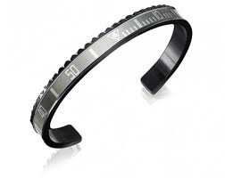 Speedometer Official Classic Steel Bangle Bracelet (Black/Grey)