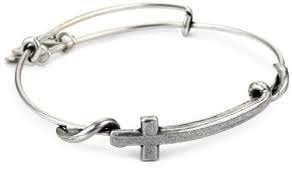 Cross Wrap Bangle Bracelet (Silver) | Alex and Ani | Luby 