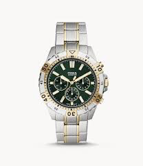 Garrett Chronograph Two-Tone Stainless Steel Watch | Fossil | Luby 