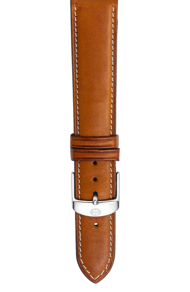 Saddle Calfskin Leather Watch Strap | Michele | Luby 