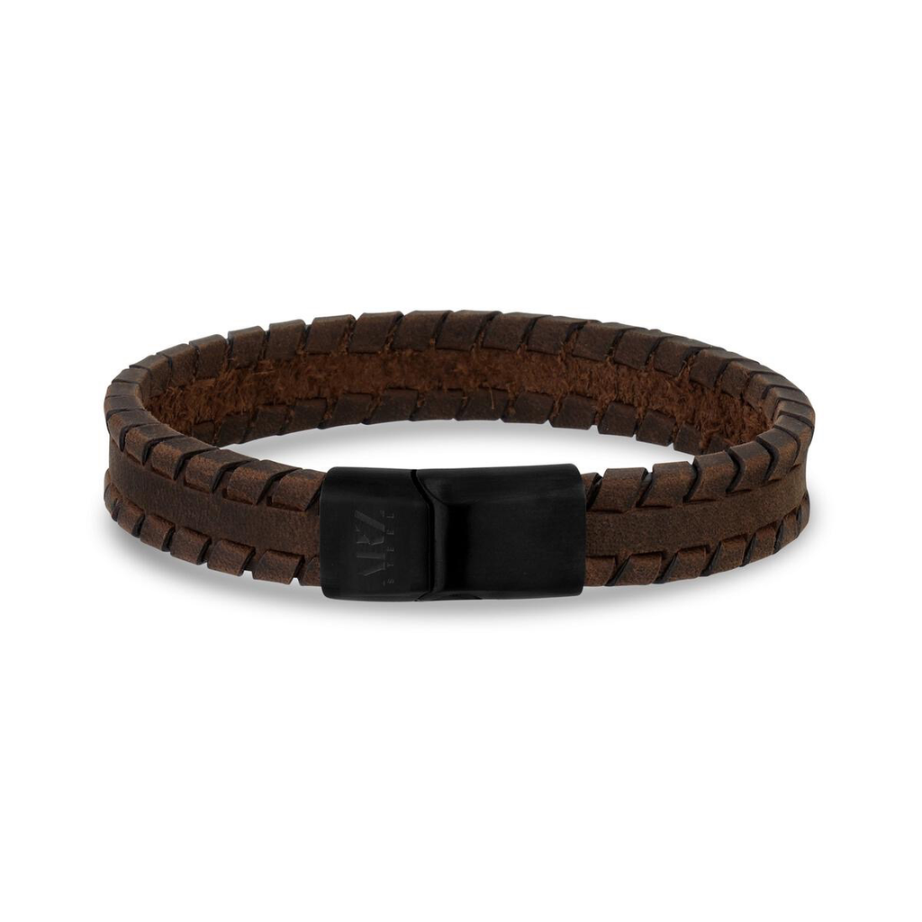 Tire Track Leather Bracelet | ARZ Steel | Luby 