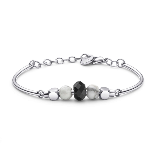 Très Jolie Howlite and Onyx (Silver) | Brosway Italia | Luby 