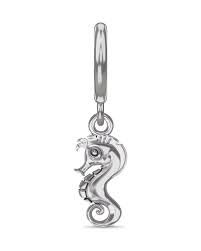 Dije caballito de mar feliz (plata)