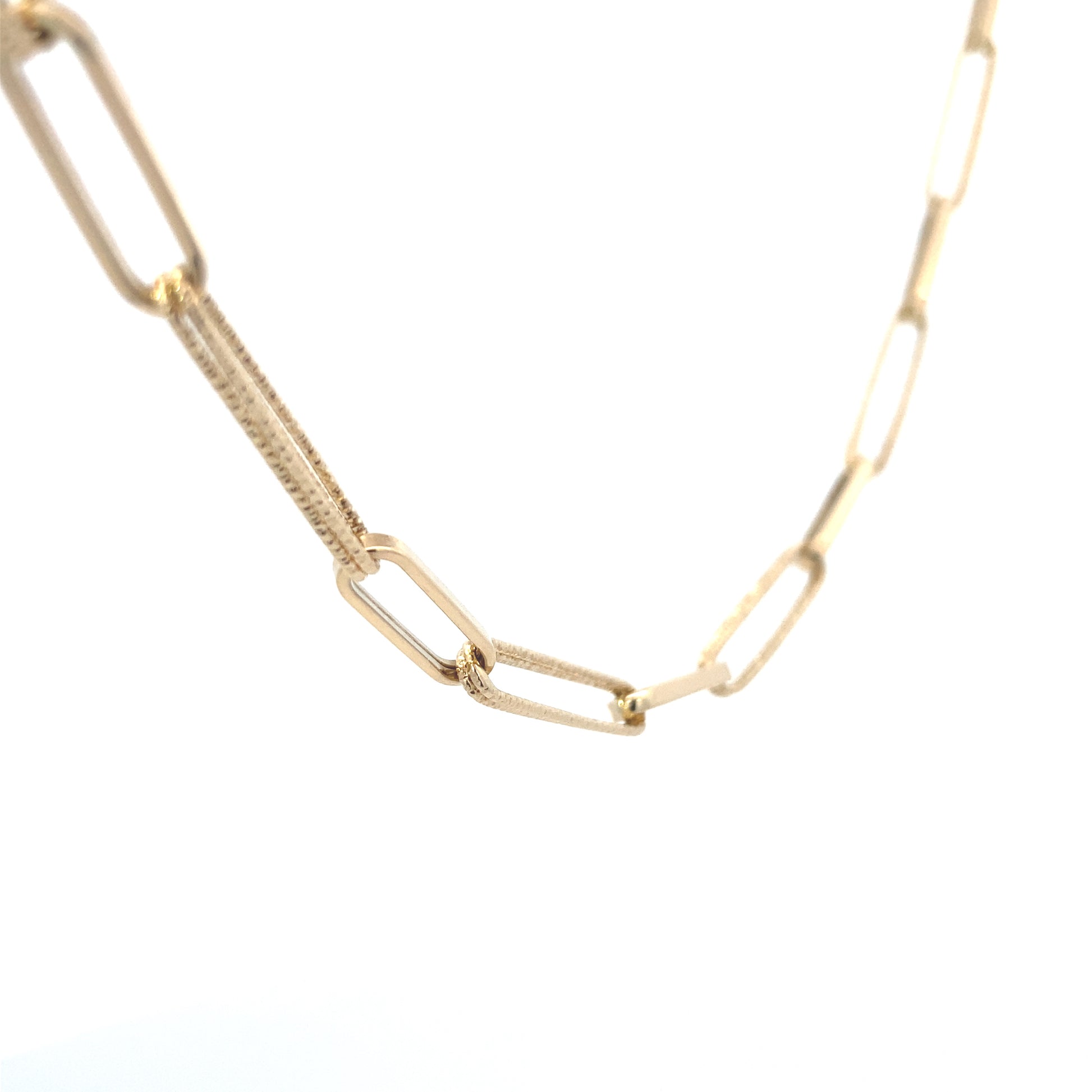 14K Gold Double Paper Clip Shine Necklace | Luby Gold Collection | Luby 