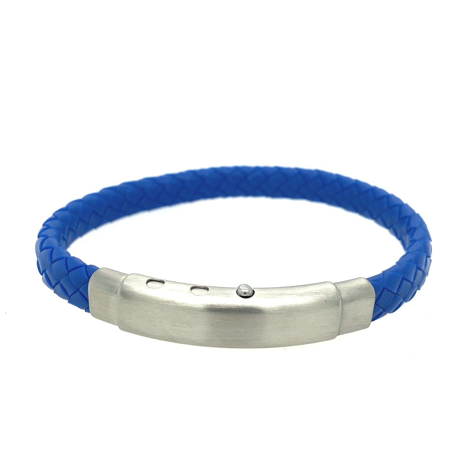 Braided Rubber and Steel Adjustable Clasp Bracelet | BORSARI | Luby 