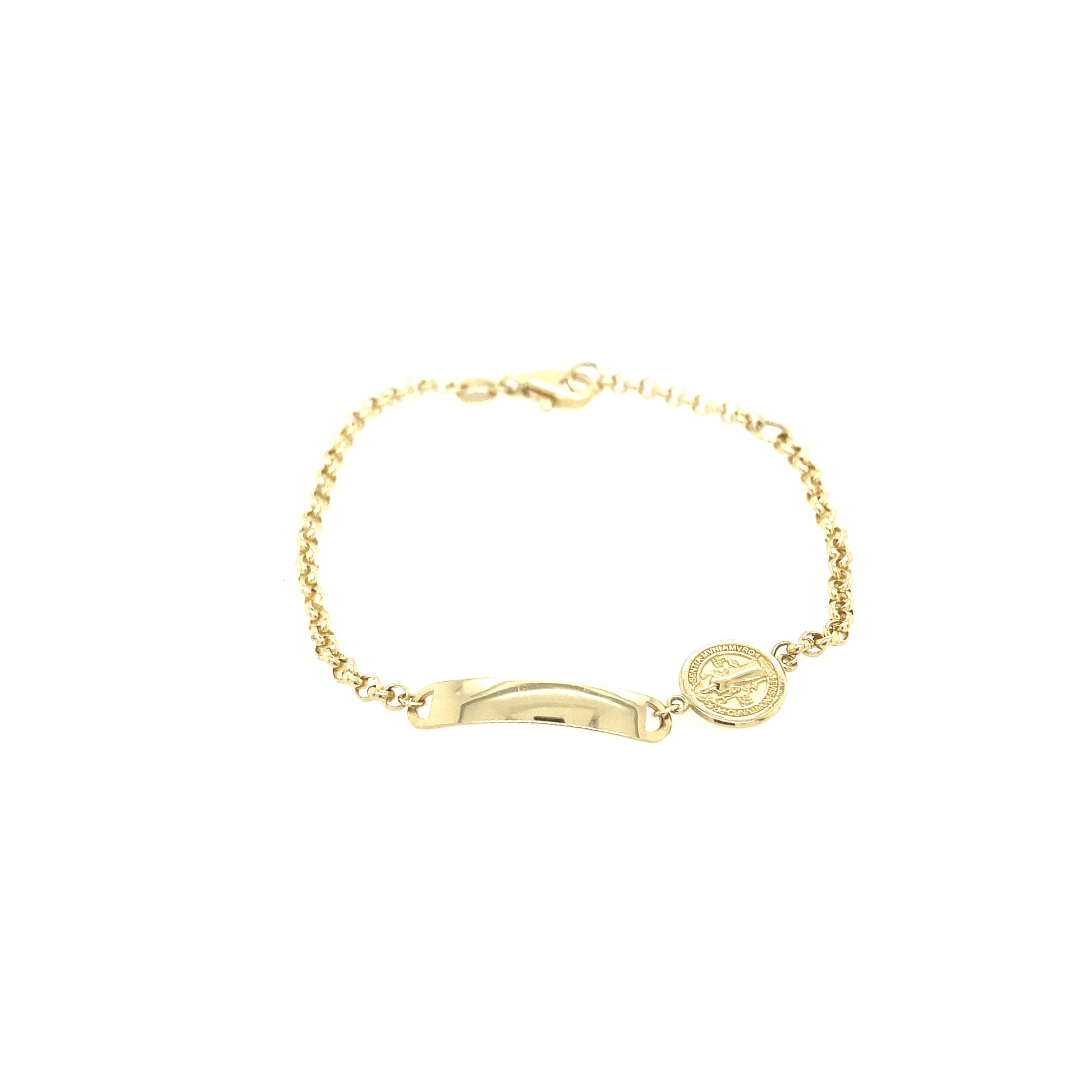 14K Gold Baby Bracelet with Jesus Image | Luby Gold Collection | Luby 