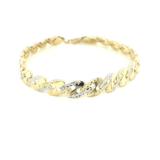 Reversible S 2-Tone Bracelet | Luby Gold Collection | Luby 