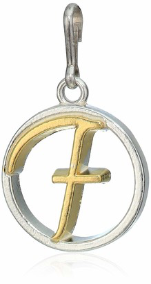 Two-Tone Letter F Charm (Silver/Gold) | Alex and Ani | Luby 