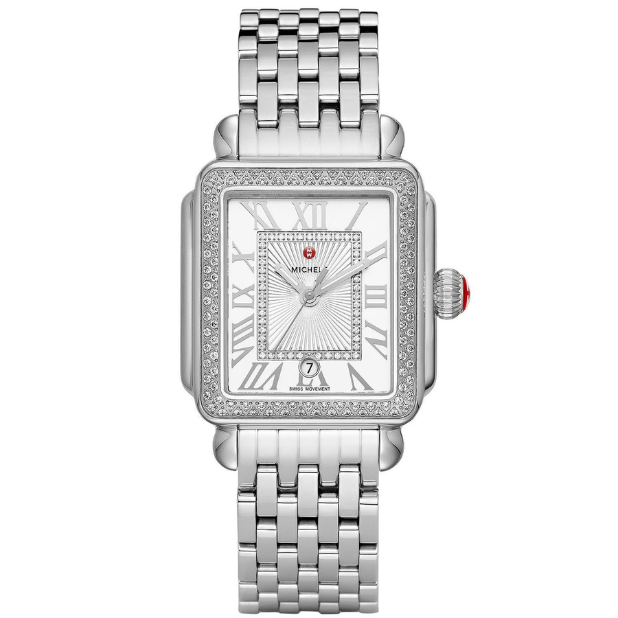 Reloj Deco Madison de acero inoxidable con diamantes