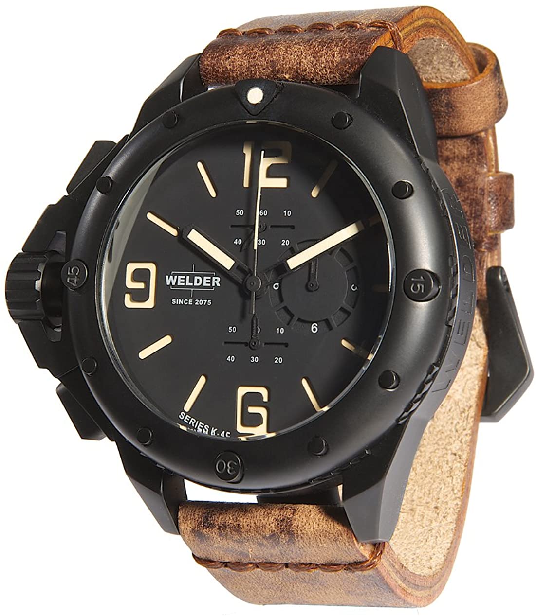 Welder Series K-45 Watch (Black/Brown) | Welder | Luby 