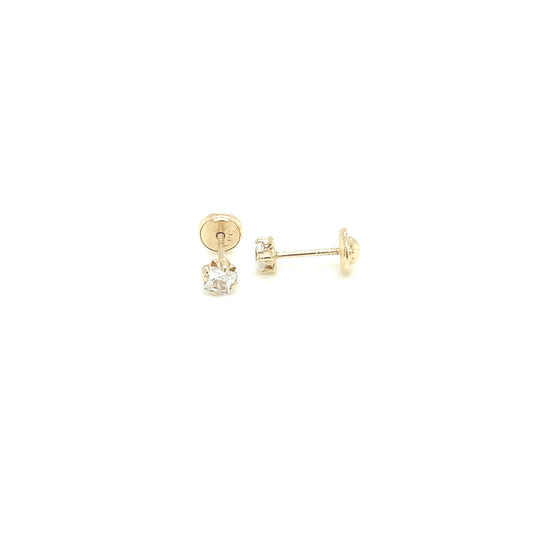 SQUARE CZ 4 PRONGS | Luby Gold Collection | Luby 