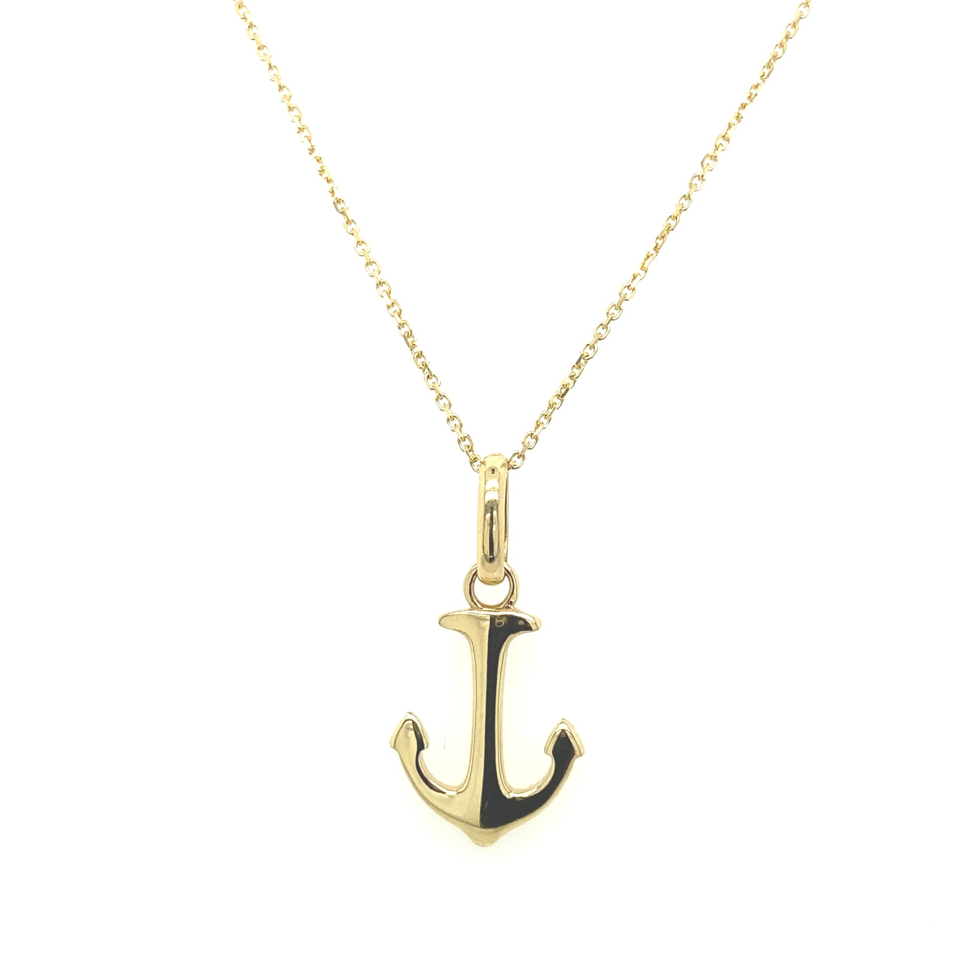 14K Gold Anchor Flat Pendant | Luby Gold Collection | Luby 