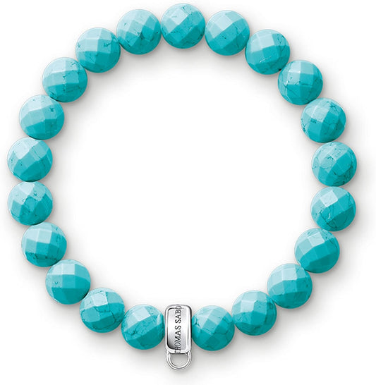 Turquoise Stones Charm Bracelet (Silver/Turquoise) | Thomas Sabo | Luby 